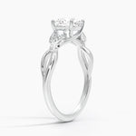 Budding Willow Solitaire Ring Platinum Round Engagement Ring