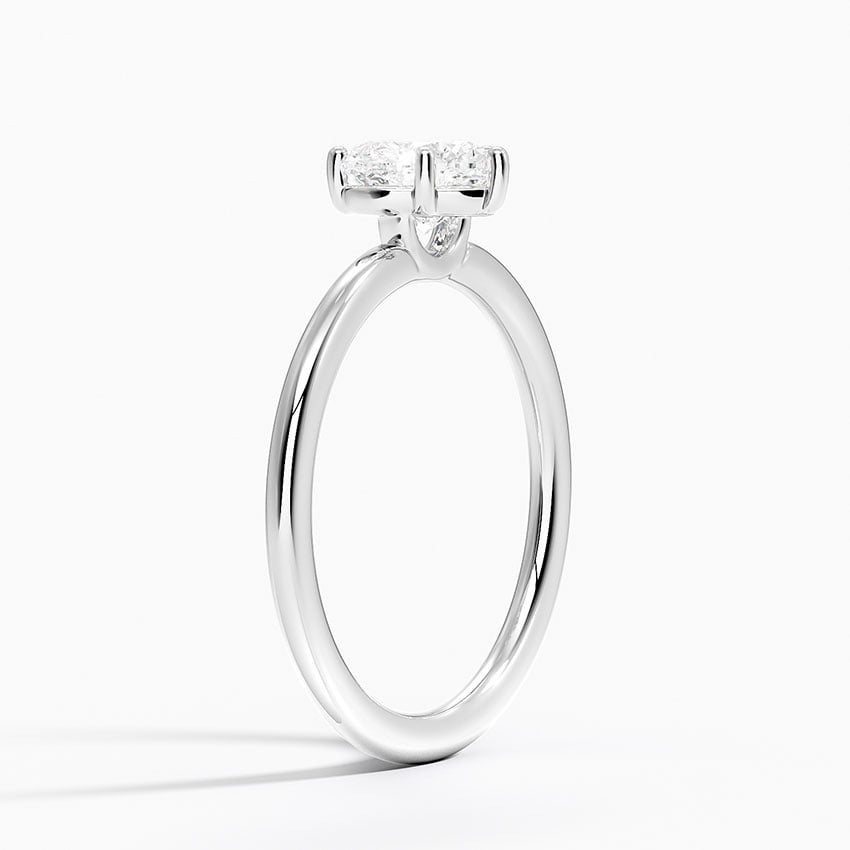 Gwen Perfect Fit Solitaire Ring Platinum Heart Engagement Ring