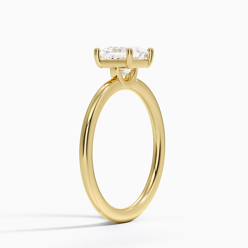 Gwen Perfect Fit Solitaire Ring Yellow Gold 18k Princess Engagement Ring