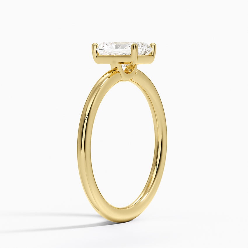 Gwen Perfect Fit Solitaire Ring Yellow Gold 18k Radiant Engagement Ring
