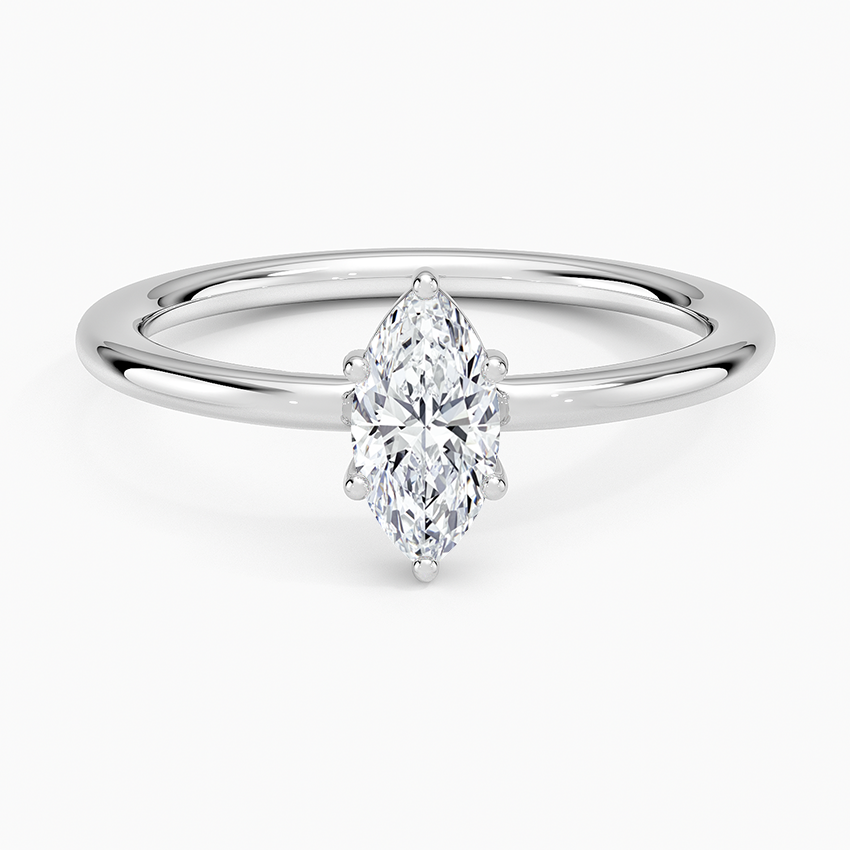 Gwen Perfect Fit Solitaire Ring Platinum Marquise Engagement Ring