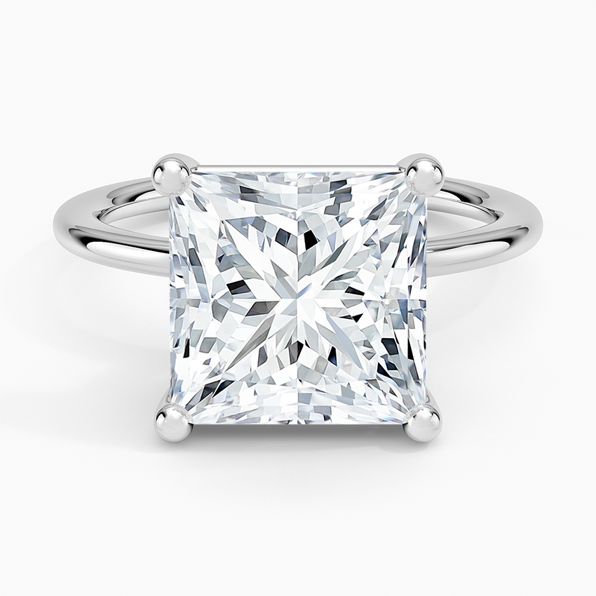 Gwen Perfect Fit Solitaire Ring Platinum Princess Engagement Ring