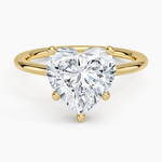Gwen Perfect Fit Solitaire Ring Yellow Gold 18k Heart Engagement Ring