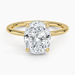 Gwen Perfect Fit Solitaire Ring Yellow Gold 18k Oval Engagement Ring