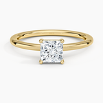Gwen Perfect Fit Solitaire Ring Yellow Gold 18k Princess Engagement Ring