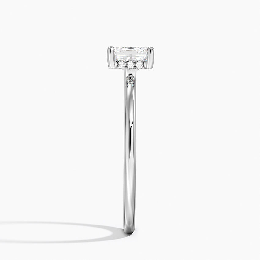 Gwen Perfect Fit Hidden Halo Diamond Ring Platinum Asscher Engagement Ring