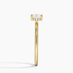 Gwen Perfect Fit Hidden Halo Diamond Ring Yellow Gold 18k Cushion Engagement Ring