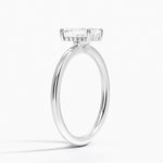 Gwen Perfect Fit Hidden Halo Diamond Ring Platinum Emerald Engagement Ring