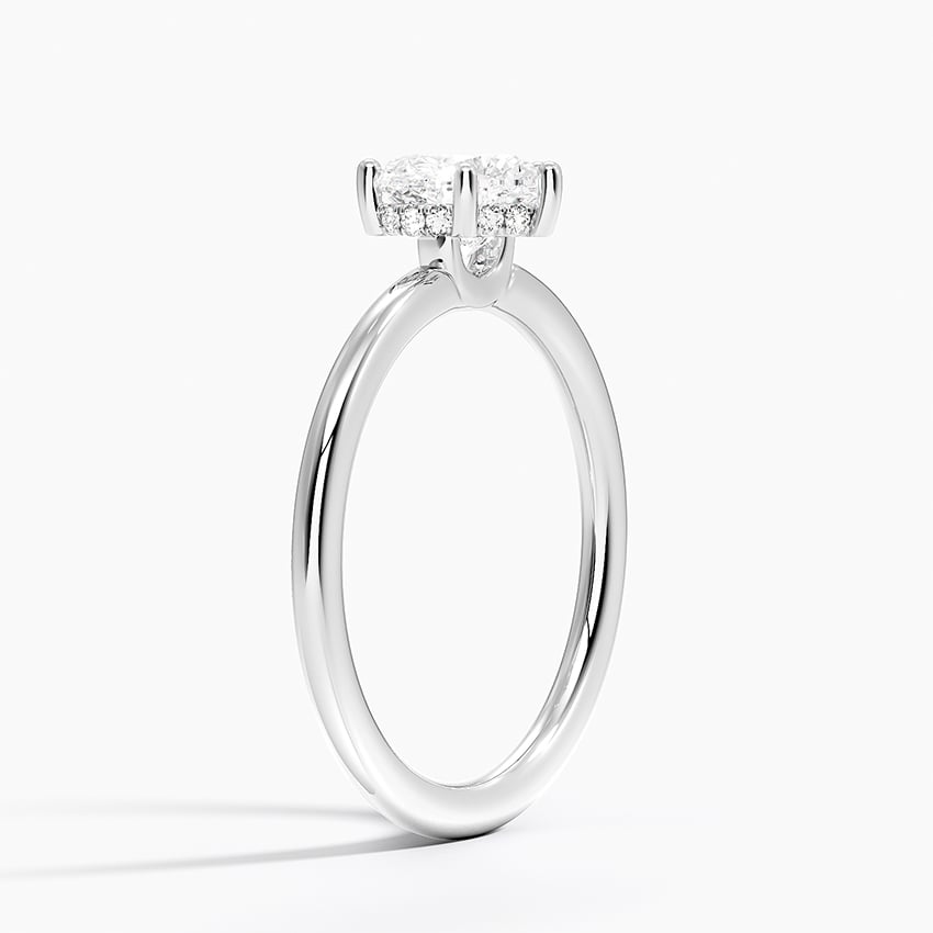 Gwen Perfect Fit Hidden Halo Diamond Ring Platinum Heart Engagement Ring