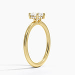 Gwen Perfect Fit Hidden Halo Diamond Ring Yellow Gold 18k Heart Engagement Ring