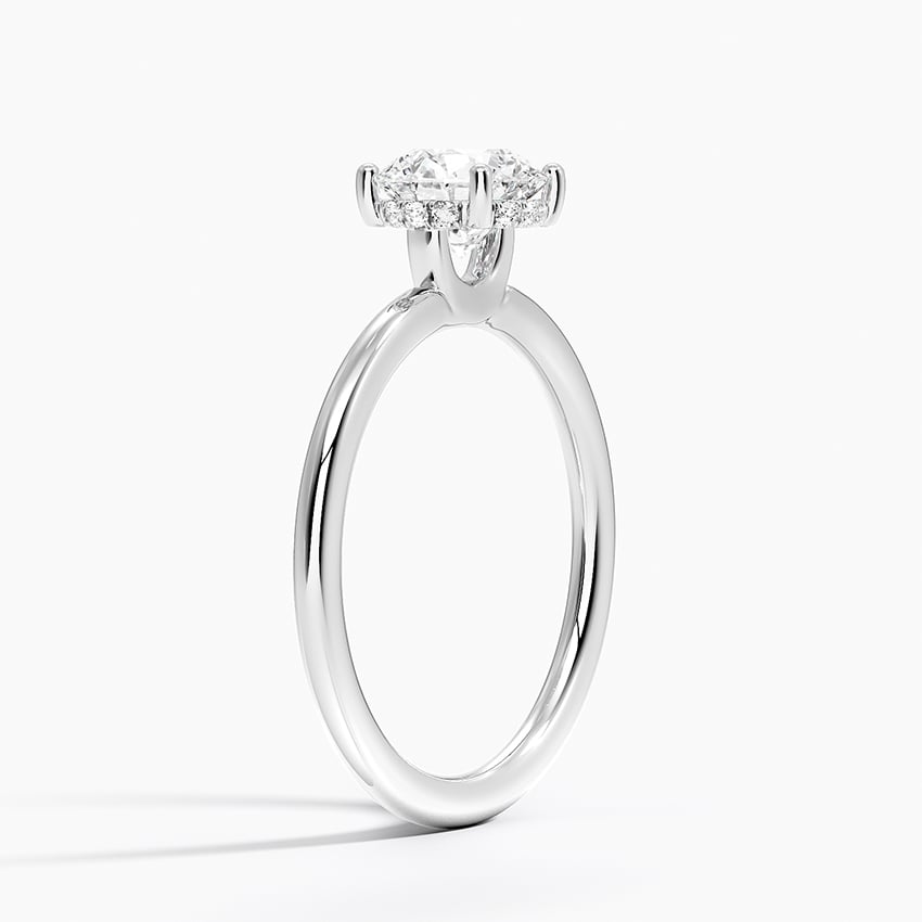 Gwen Perfect Fit Hidden Halo Diamond Ring Platinum Round Engagement Ring