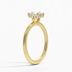 Gwen Perfect Fit Hidden Halo Diamond Ring Yellow Gold 18k Round Engagement Ring
