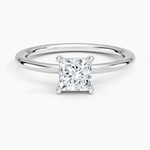 Gwen Perfect Fit Hidden Halo Diamond Ring Platinum Princess Engagement Ring
