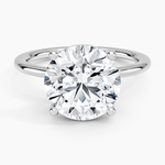 Gwen Perfect Fit Hidden Halo Diamond Ring Platinum Round Engagement Ring