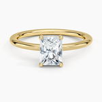 Gwen Perfect Fit Hidden Halo Diamond Ring Yellow Gold 18k Radiant Engagement Ring