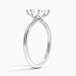 Delilah Twist Solitaire Ring Platinum Marquise Engagement Ring