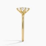 Delilah Twist Solitaire Ring Yellow Gold 18k Oval Engagement Ring
