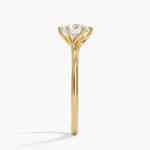 Delilah Twist Solitaire Ring Yellow Gold 18k Round Engagement Ring