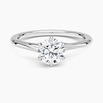 Delilah Twist Solitaire Ring Platinum Round Engagement Ring