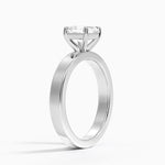 Peyton 3mm Solitaire Ring Platinum Asscher Engagement Ring
