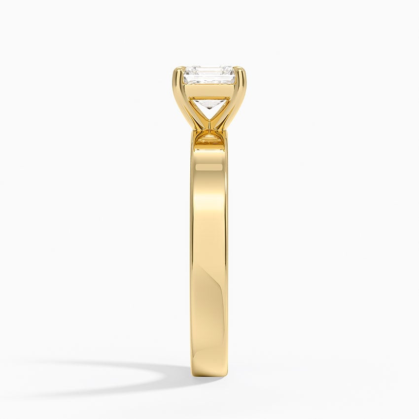 Peyton 3mm Solitaire Ring Yellow Gold 18k Asscher Engagement Ring