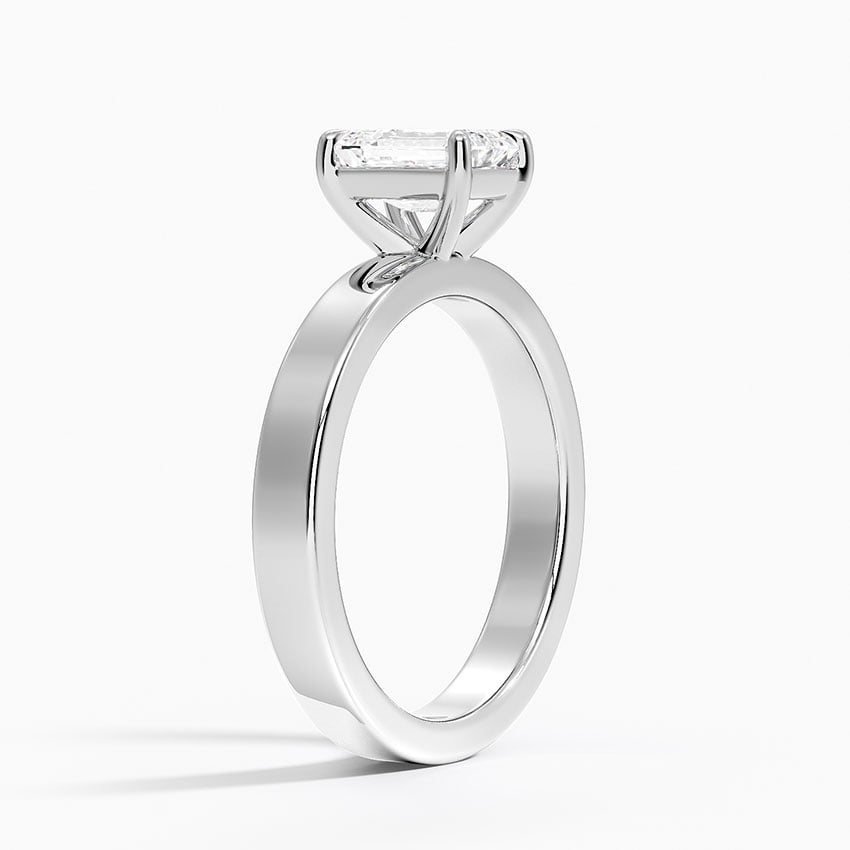 Peyton 3mm Solitaire Ring Platinum Emerald Engagement Ring
