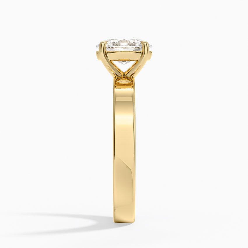 Peyton 3mm Solitaire Ring Yellow Gold 18k Oval Engagement Ring