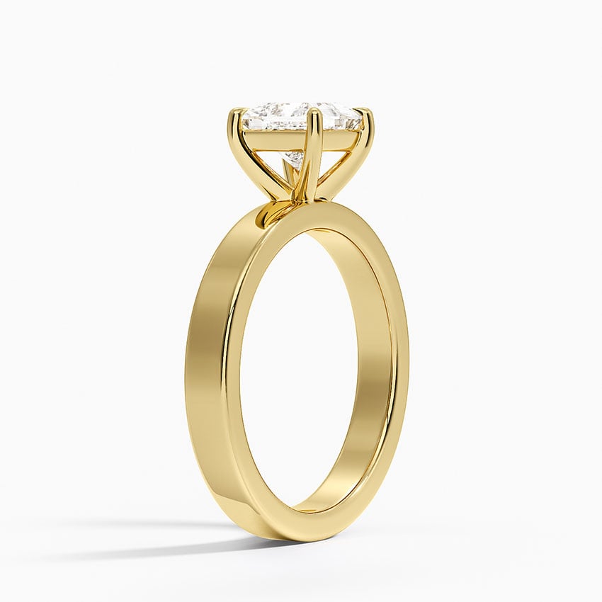 Peyton 3mm Solitaire Ring Yellow Gold 18k Princess Engagement Ring