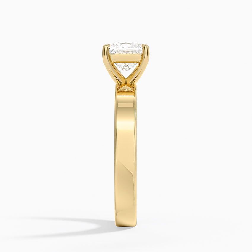 Peyton 3mm Solitaire Ring Yellow Gold 18k Princess Engagement Ring
