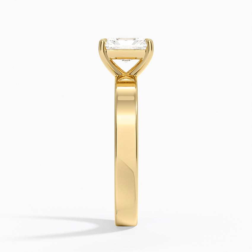 Peyton 3mm Solitaire Ring Yellow Gold 18k Radiant Engagement Ring
