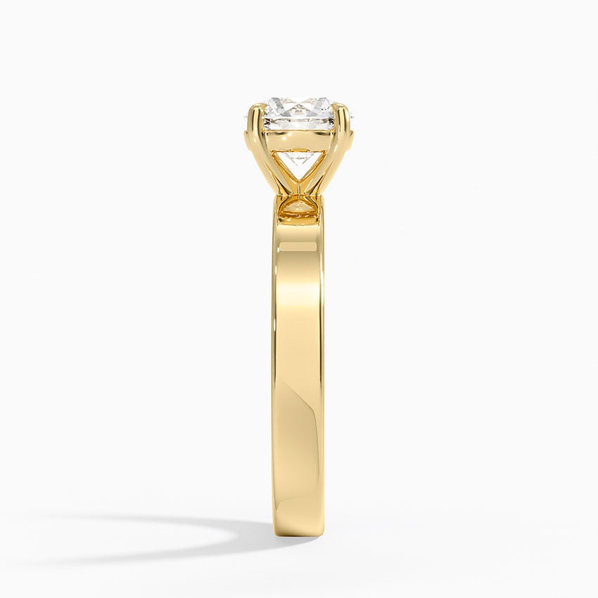 Peyton 3mm Solitaire Ring Yellow Gold 18k Round Engagement Ring