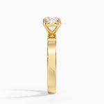 Peyton 3mm Solitaire Ring Yellow Gold 18k Round Engagement Ring