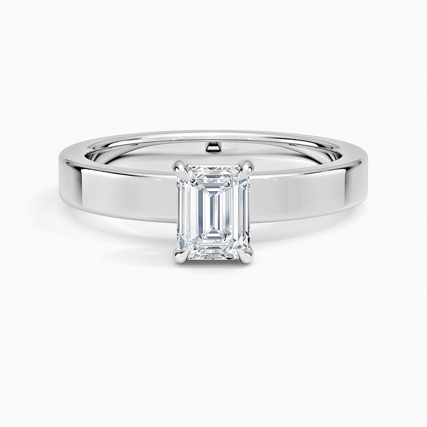 Peyton 3mm Solitaire Ring Platinum Emerald Engagement Ring