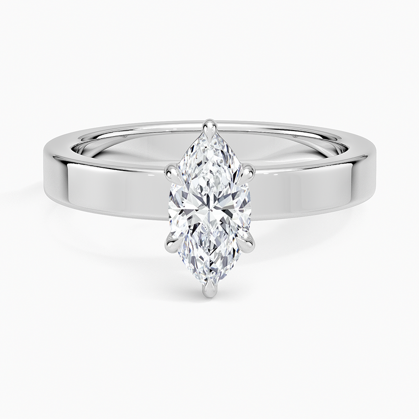 Peyton 3mm Solitaire Ring Platinum Marquise Engagement Ring