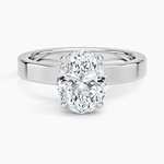Peyton 3mm Solitaire Ring Platinum Oval Engagement Ring
