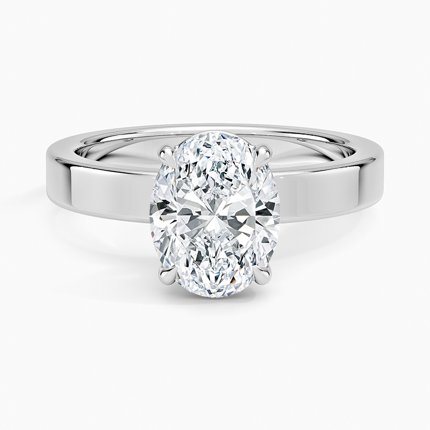 Peyton 3mm Solitaire Ring Platinum Oval Engagement Ring