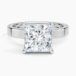 Peyton 3mm Solitaire Ring Platinum Princess Engagement Ring