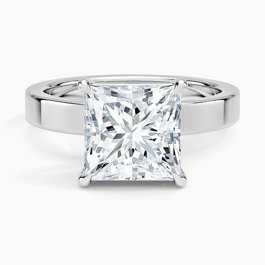 Peyton 3mm Solitaire Ring Platinum Princess Engagement Ring