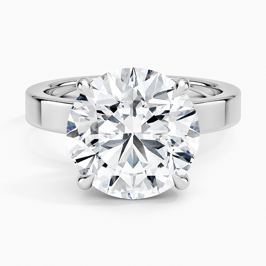 Peyton 3mm Solitaire Ring Platinum Round Engagement Ring