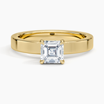 Peyton 3mm Solitaire Ring Yellow Gold 18k Asscher Engagement Ring