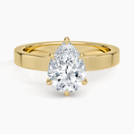 Peyton 3mm Solitaire Ring Yellow Gold 18k Pear Engagement Ring