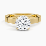 Peyton 3mm Solitaire Ring Yellow Gold 18k Round Engagement Ring