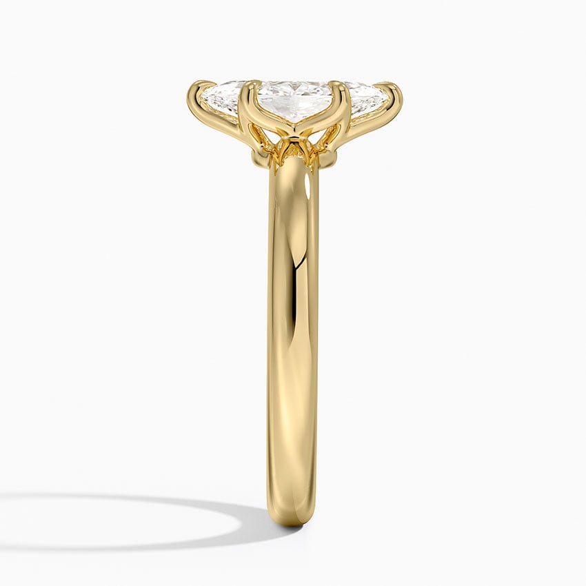 Esme 2.5mm Solitaire Ring Yellow Gold 18k Marquise Engagement Ring