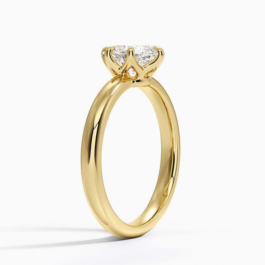 Esme 2.5mm Solitaire Ring Yellow Gold 18k Oval Engagement Ring