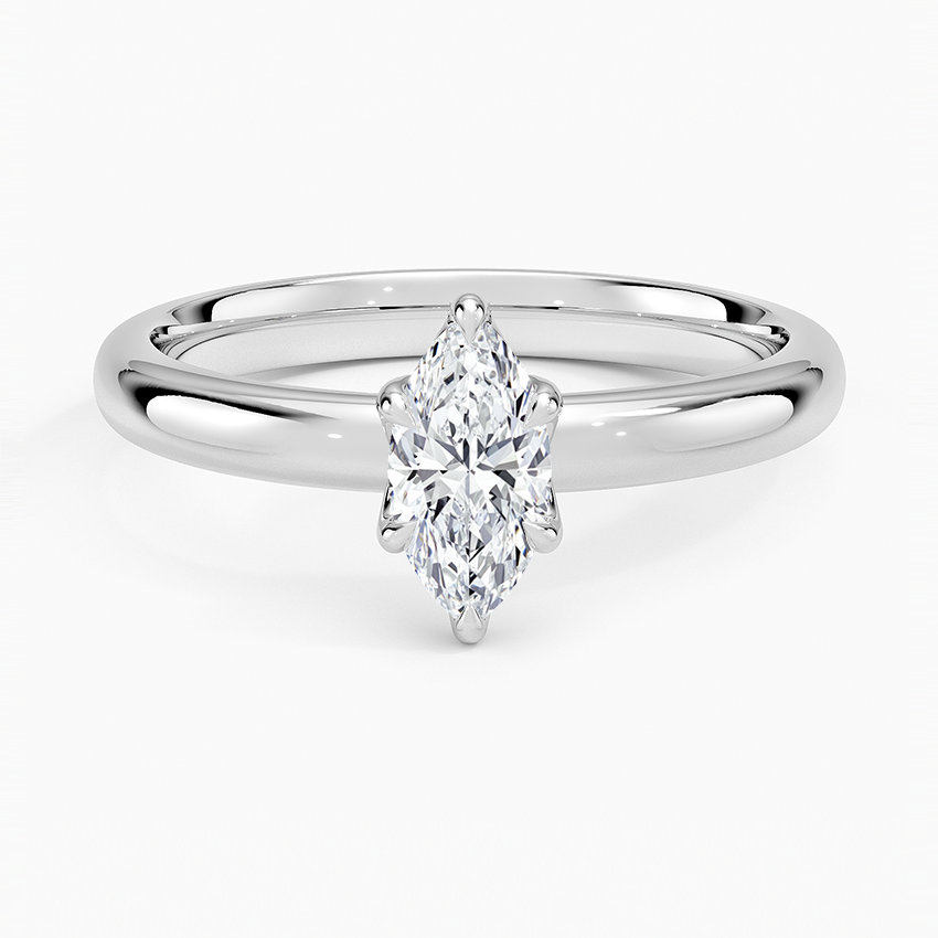 Esme 2.5mm Solitaire Ring Platinum Marquise Engagement Ring