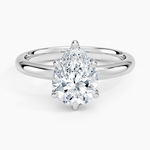 Esme 2.5mm Solitaire Ring Platinum Pear Engagement Ring