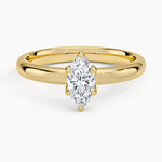 Esme 2.5mm Solitaire Ring Yellow Gold 18k Marquise Engagement Ring