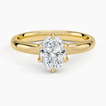 Esme 2.5mm Solitaire Ring Yellow Gold 18k Oval Engagement Ring