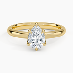 Esme 2.5mm Solitaire Ring Yellow Gold 18k Pear Engagement Ring