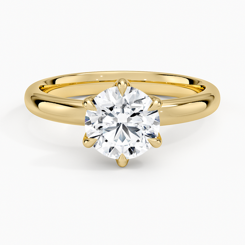 Esme 2.5mm Solitaire Ring Yellow Gold 18k Round Engagement Ring